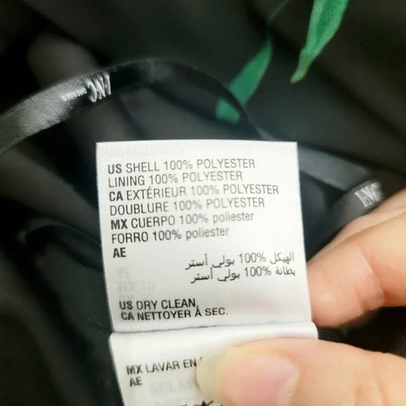 INC International Concepts Pink Black Floral Faux Wrap Midi Flutter Dress 10 M - Picture 16 of 16